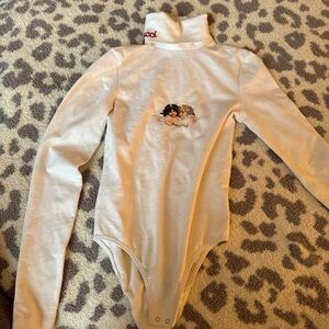 Fiorucci White Angel Embroidered Bodysuit